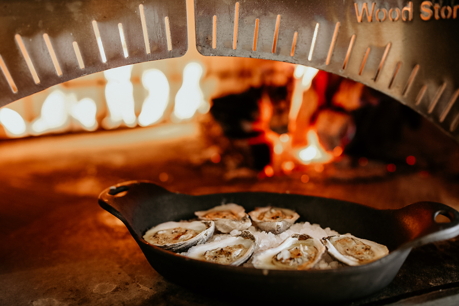 Our fire grilled oysters at our raw oyster bar in Chattanooga.